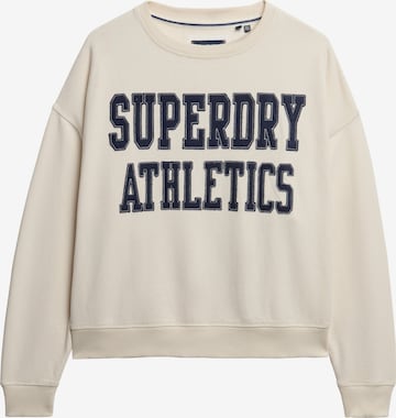 Superdry Sweatshirt 'Athletic Essentials' in Wit: voorkant
