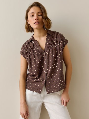 Next Bluse in Braun: Vorderseite