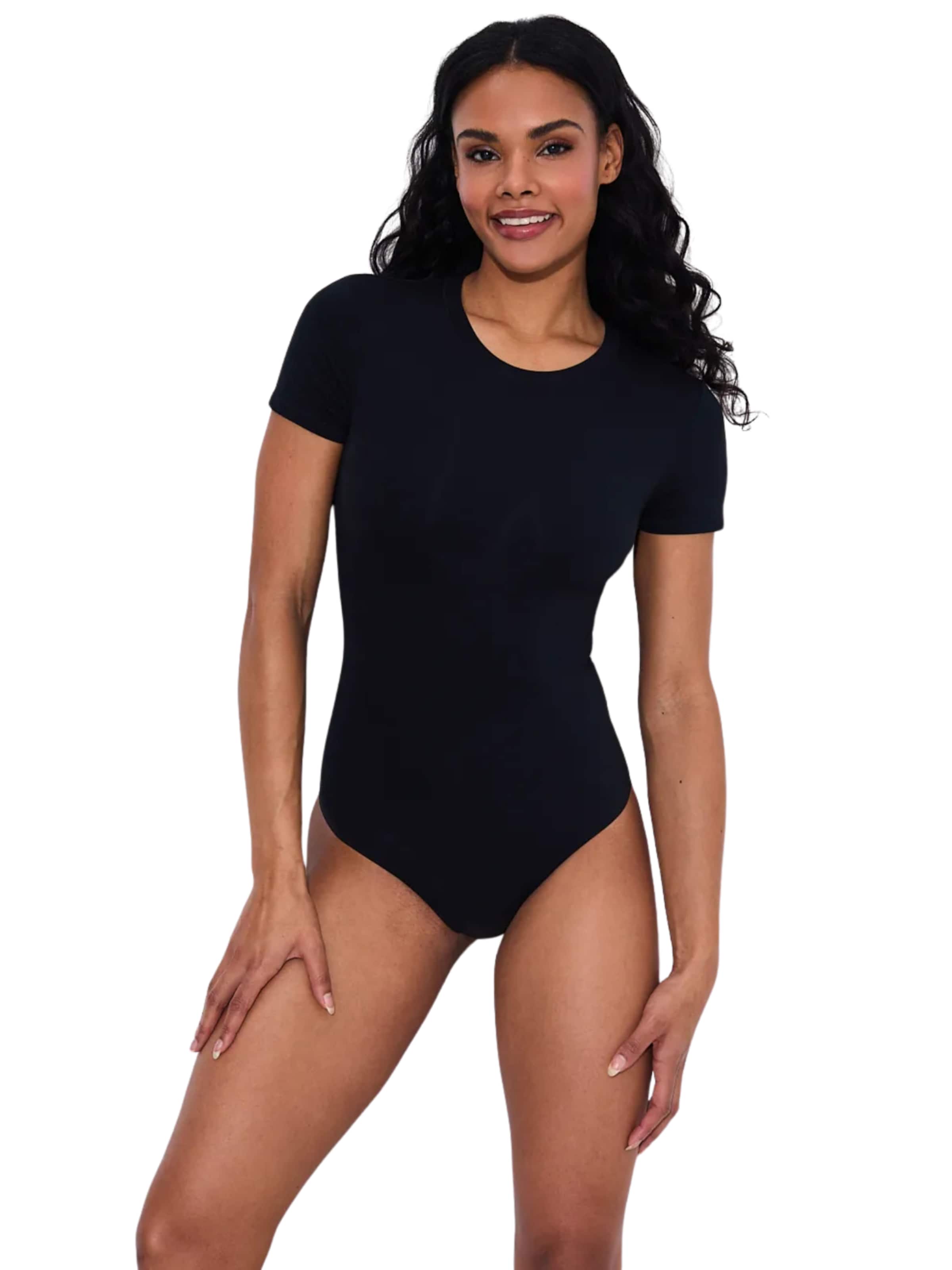 Body 'Crew Neck T-Shirt Bodysuit' cfab (formerly creamy fabrics) en noir