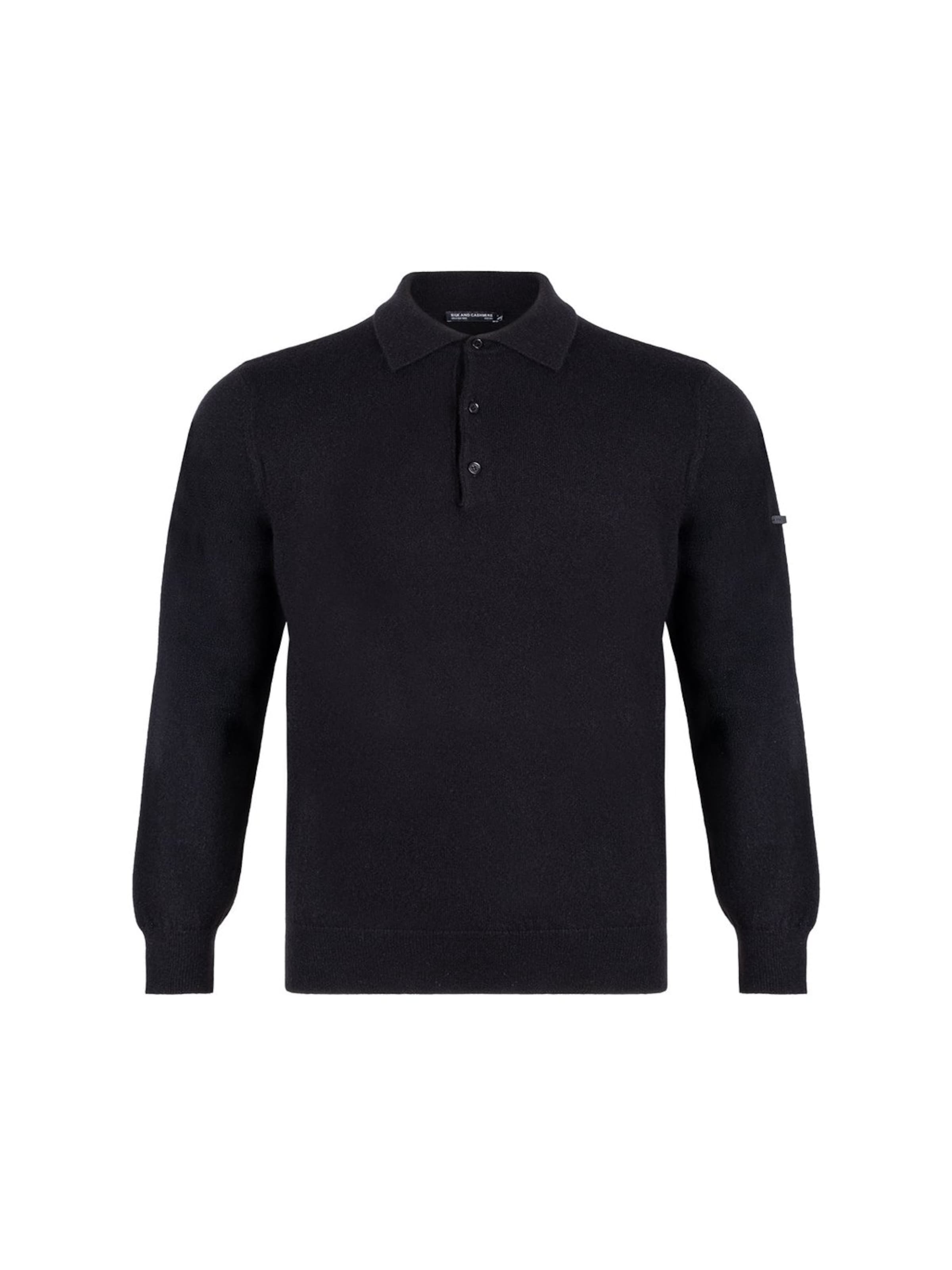 SILK & CASHMERE Gebreid vest in Zwart