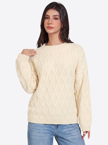Pull-over Imily Bela en beige : devant