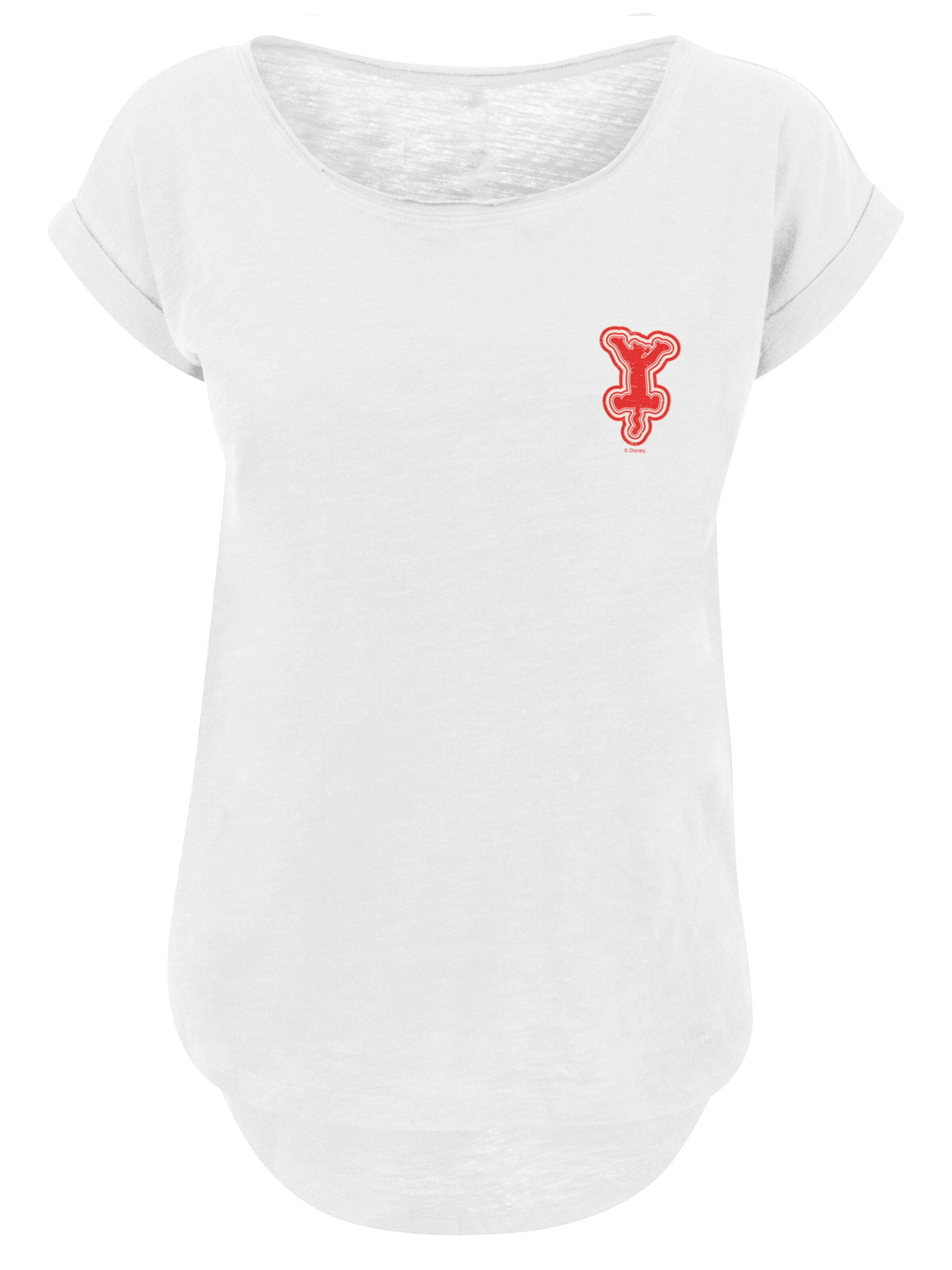 F4NT4STIC Shirt 'Disney Winnie The Pooh Tigger Chest' in Wit: voorkant