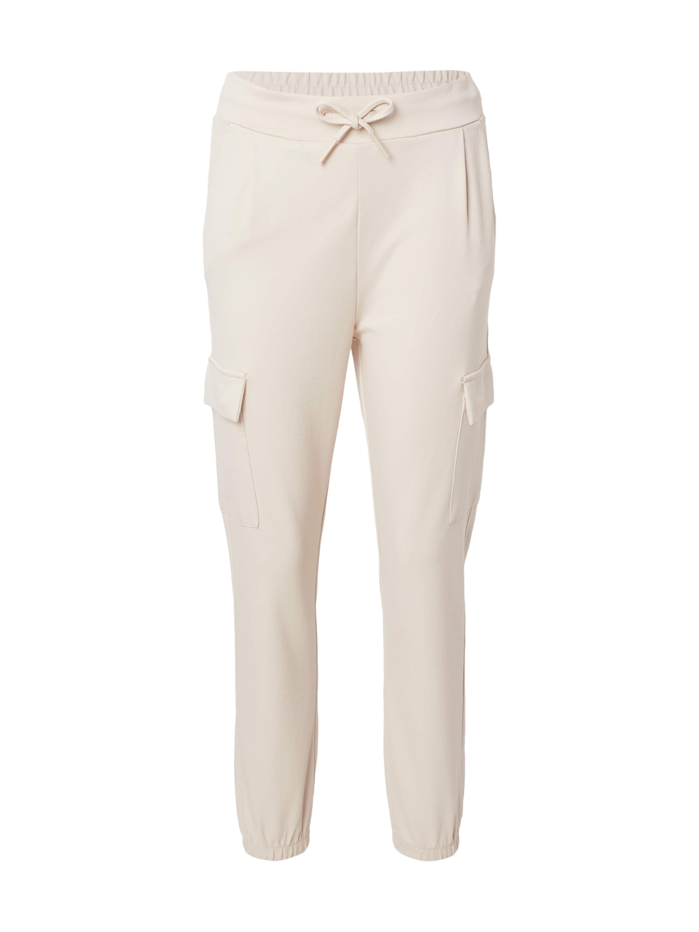 Hailys Tapered Cargobukser 'Sa44sha' i beige: forside