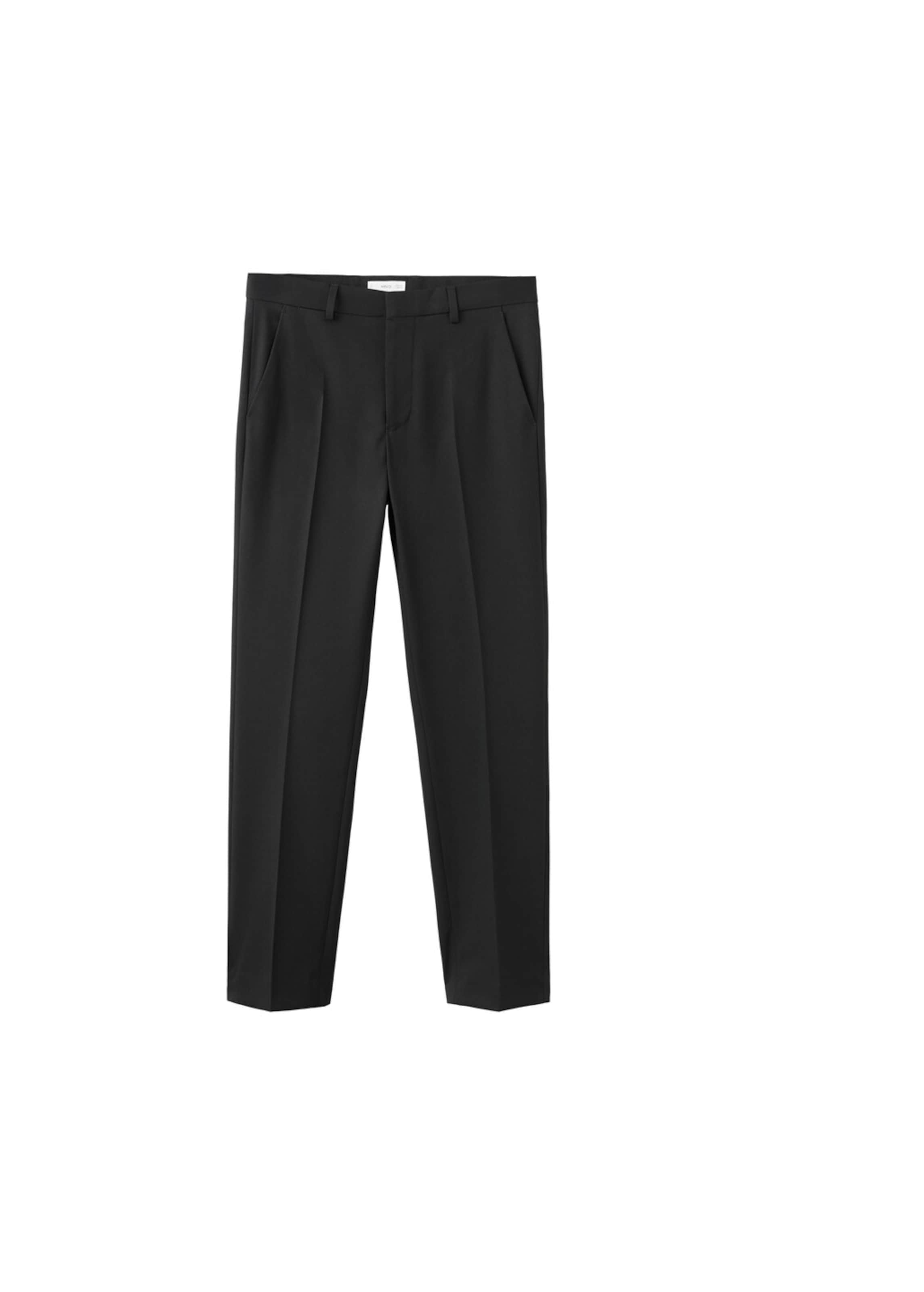 MANGO TEEN Regular Pants 'Trajep' in Black: front