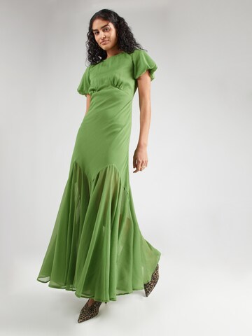 Robe de soirée TOPSHOP en vert : devant