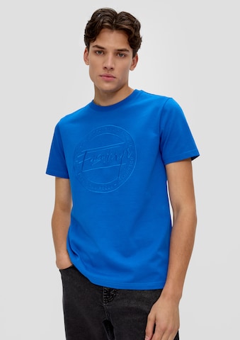 T-Shirt QS en bleu : devant