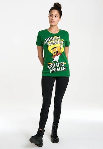 LOGOSHIRT Shirt 'Looney Tunes – Arriba! Andale!' in Groen