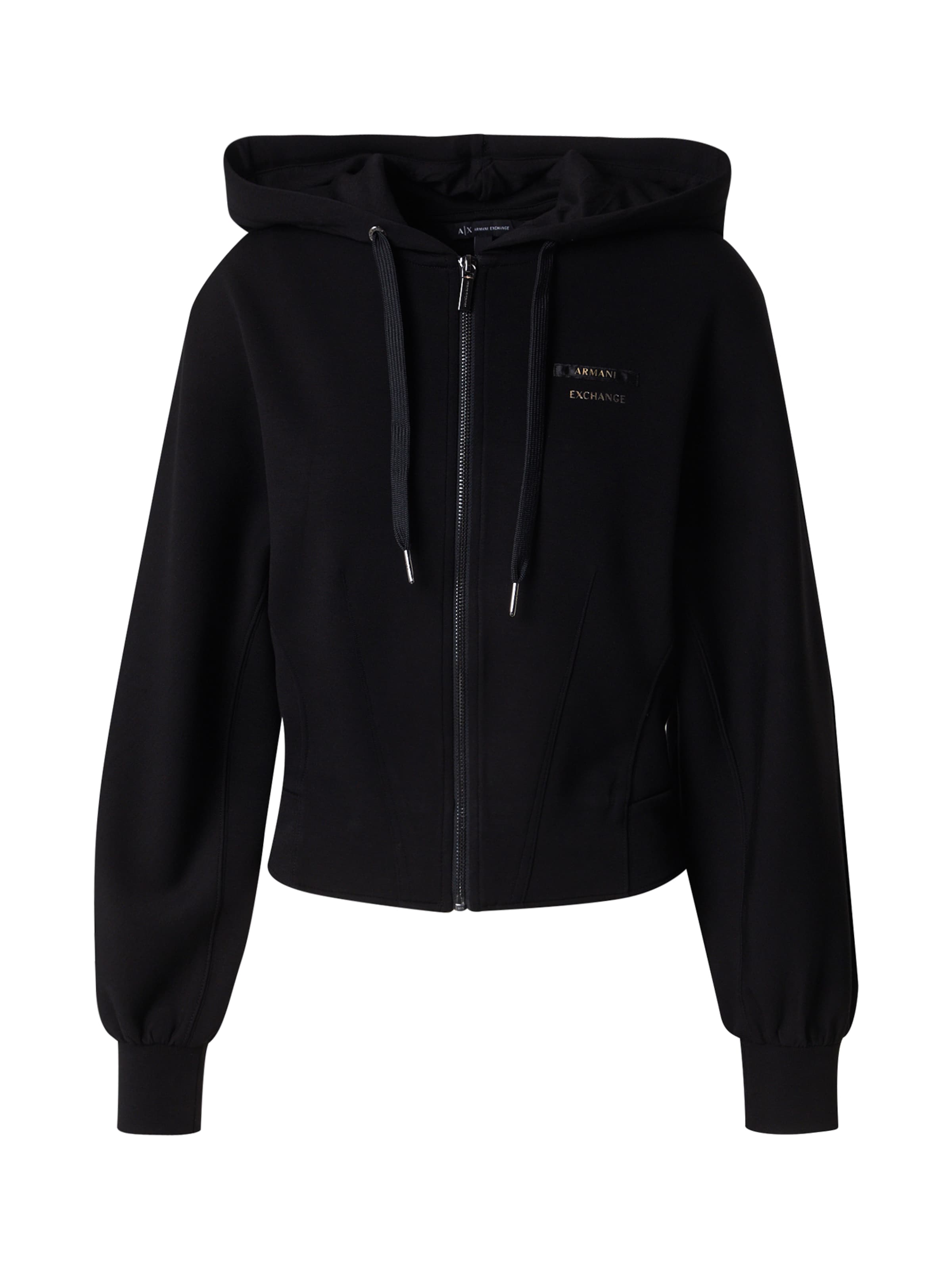 ARMANI EXCHANGE Tréning dzseki - fekete: elől
