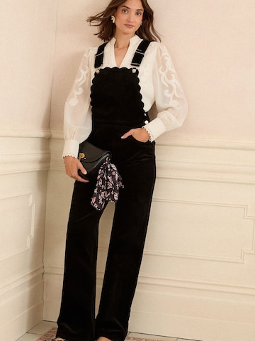 Loosefit Salopette love & roses en noir