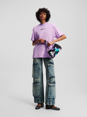 KARL LAGERFELD JEANS Футболка оверсайз в Лиловый