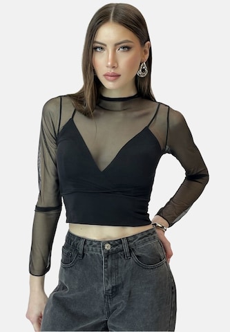 T-shirt Elara en noir : devant