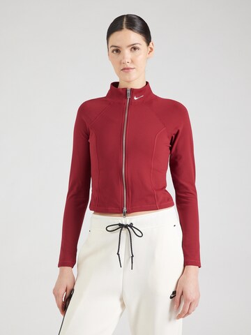 Nike Sportswear Ζακέτα φούτερ σε κόκκινο: μπροστά