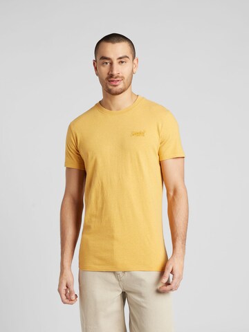 T-Shirt Superdry en jaune : devant