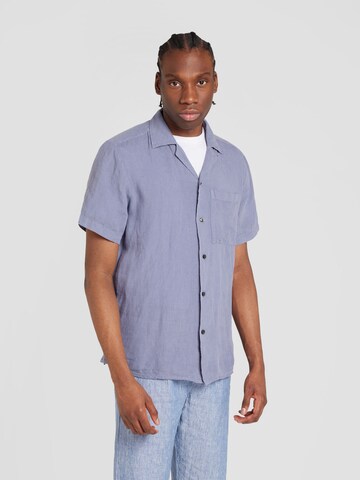 HUGO - Ajuste confortable Camisa 'Ellino' en azul: frente