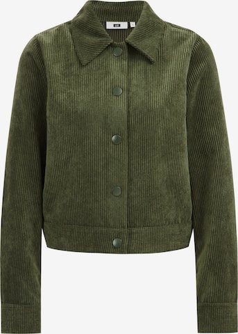 WE Fashion Prehodna jakna | zelena barva: sprednja stran