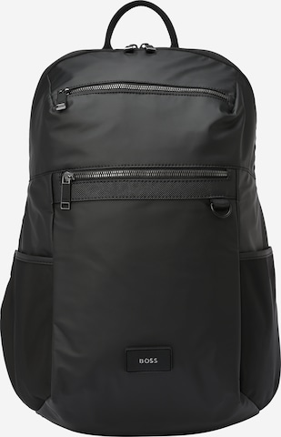 BOSS Black Backpack 'Iann' in Black: front