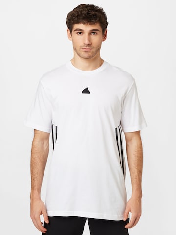 ADIDAS SPORTSWEAR - Camiseta funcional 'Future Icons 3-Stripes' en blanco: frente
