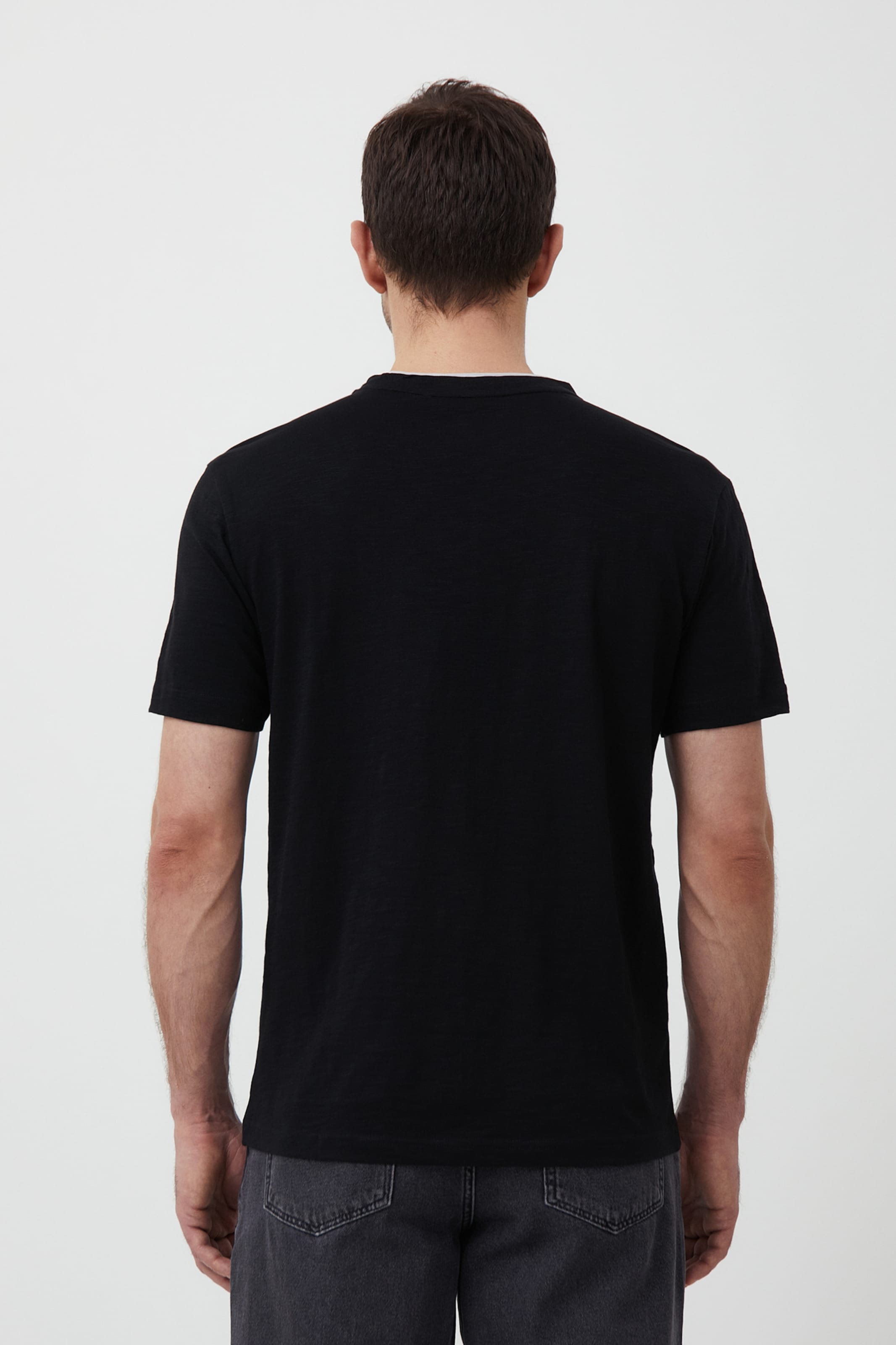 Männer Große Größen Finn Flare T-Shirt in Schwarz - TZ70410
