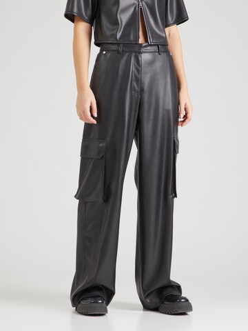 regular Pantaloni 'Haleva-1' di HUGO in nero: frontale