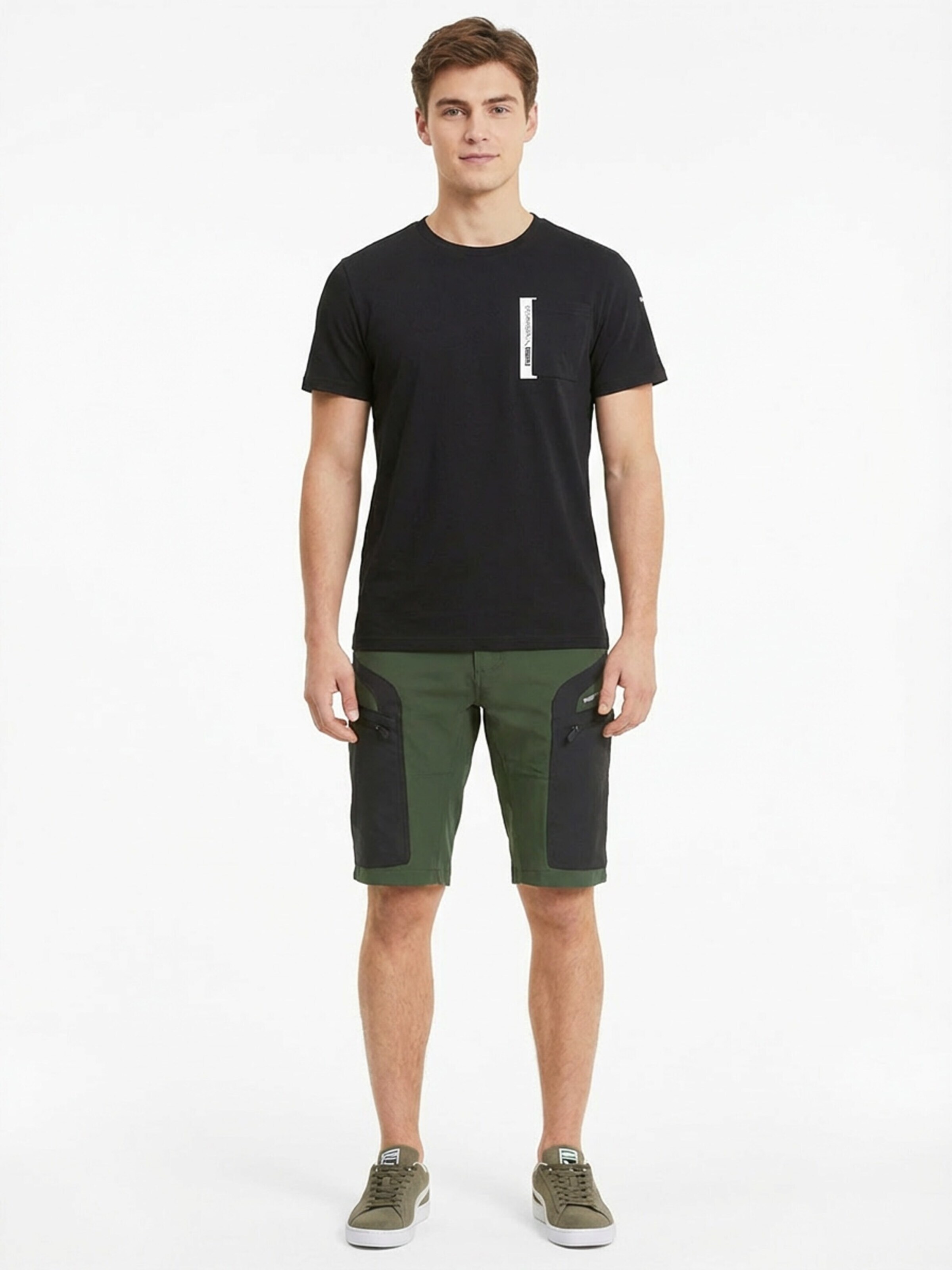 PUMA Workwear Regular Athletic Pants 'Puma Workwear Pro One Adventure' in Green: front