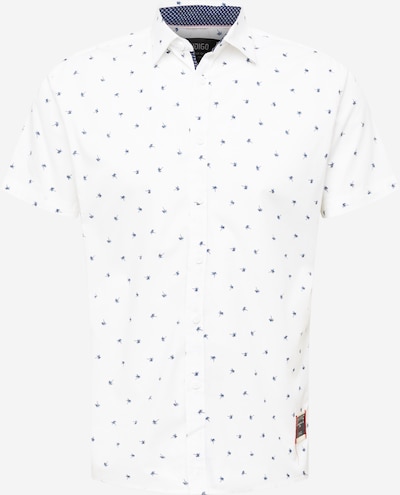 INDICODE JEANS Overhemd 'Harrisburg' in de kleur Marine / Wit, Productweergave
