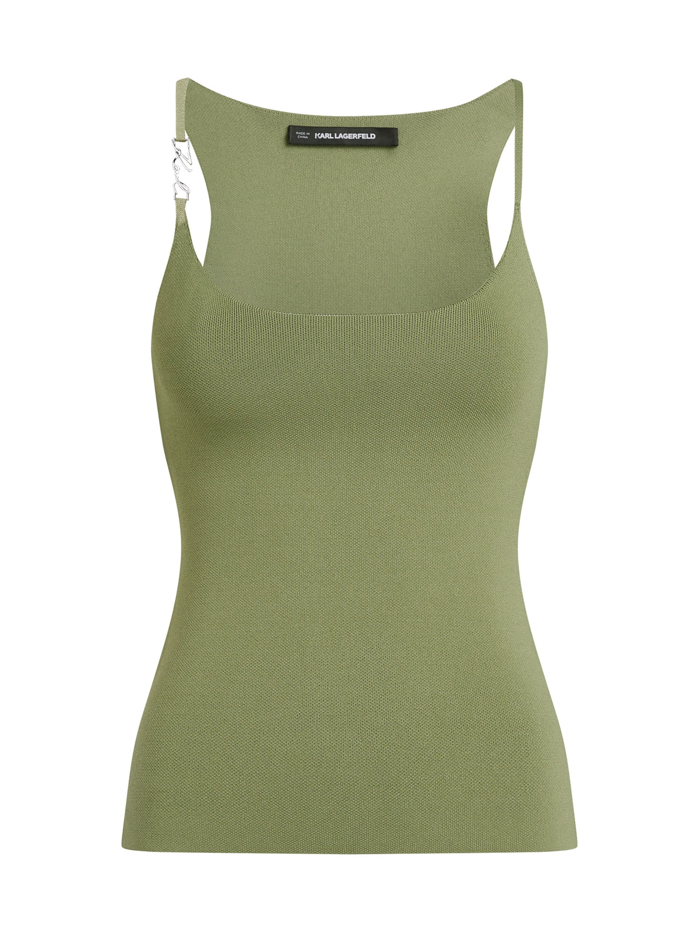 Karl Lagerfeld Топ в зелено: отпред