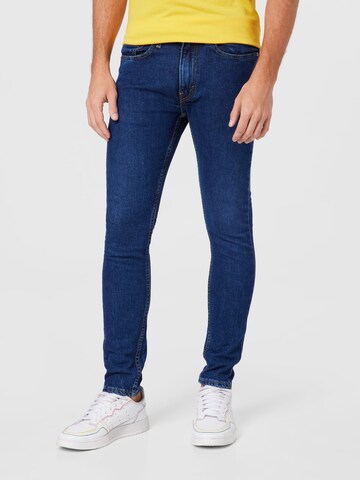 zils LEVI'S ® Šaurs Džinsi '519 Ext Skinny Hi Ballb': no priekšpuses