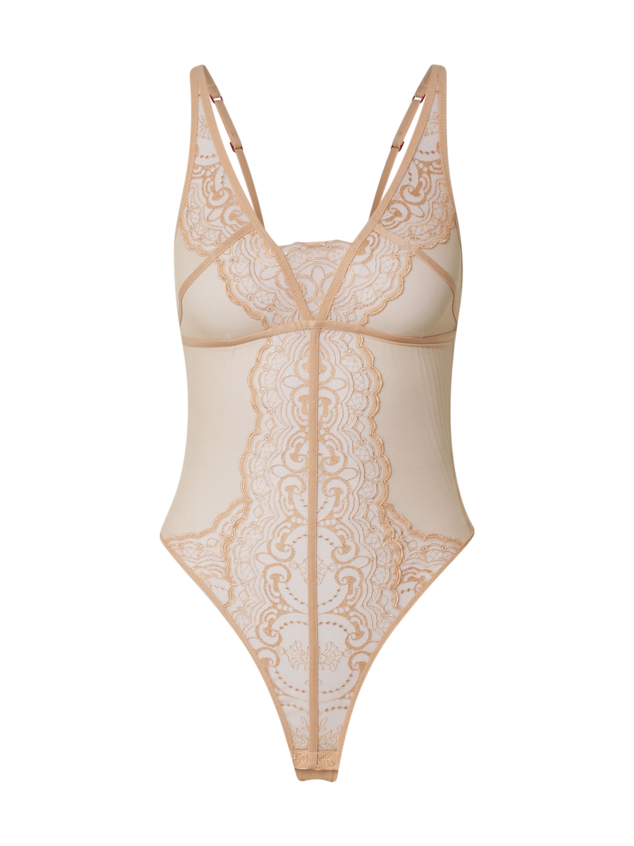 Scandale éco-lingerie Bodysuit in Beige: front