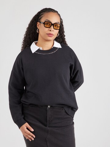 Vero Moda Curve Sweatshirt 'VMCLOTTE TRINA' in Black: front