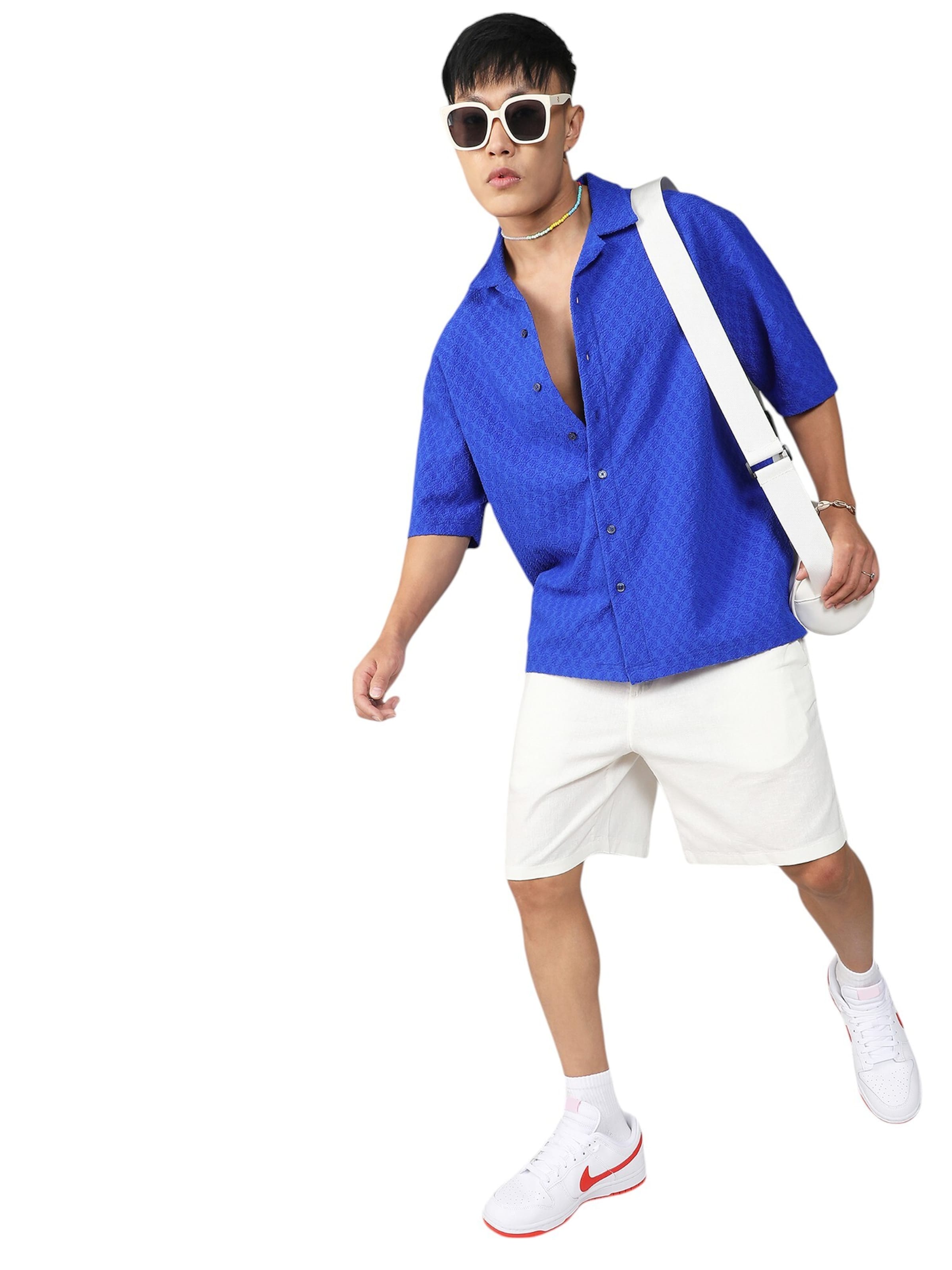 Campus Sutra Pohodlné nošení Košile 'Symphony' – modrá