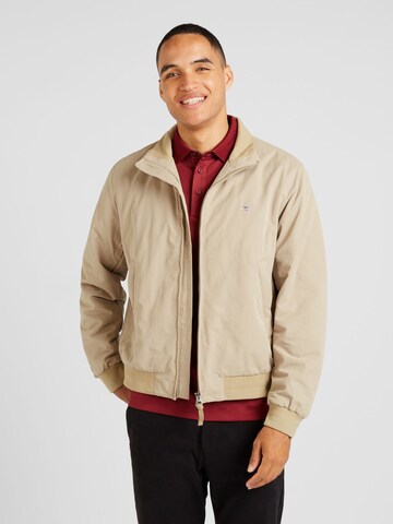 GANT Between-Season Jacket 'HAMPSHIRE' in Beige: front