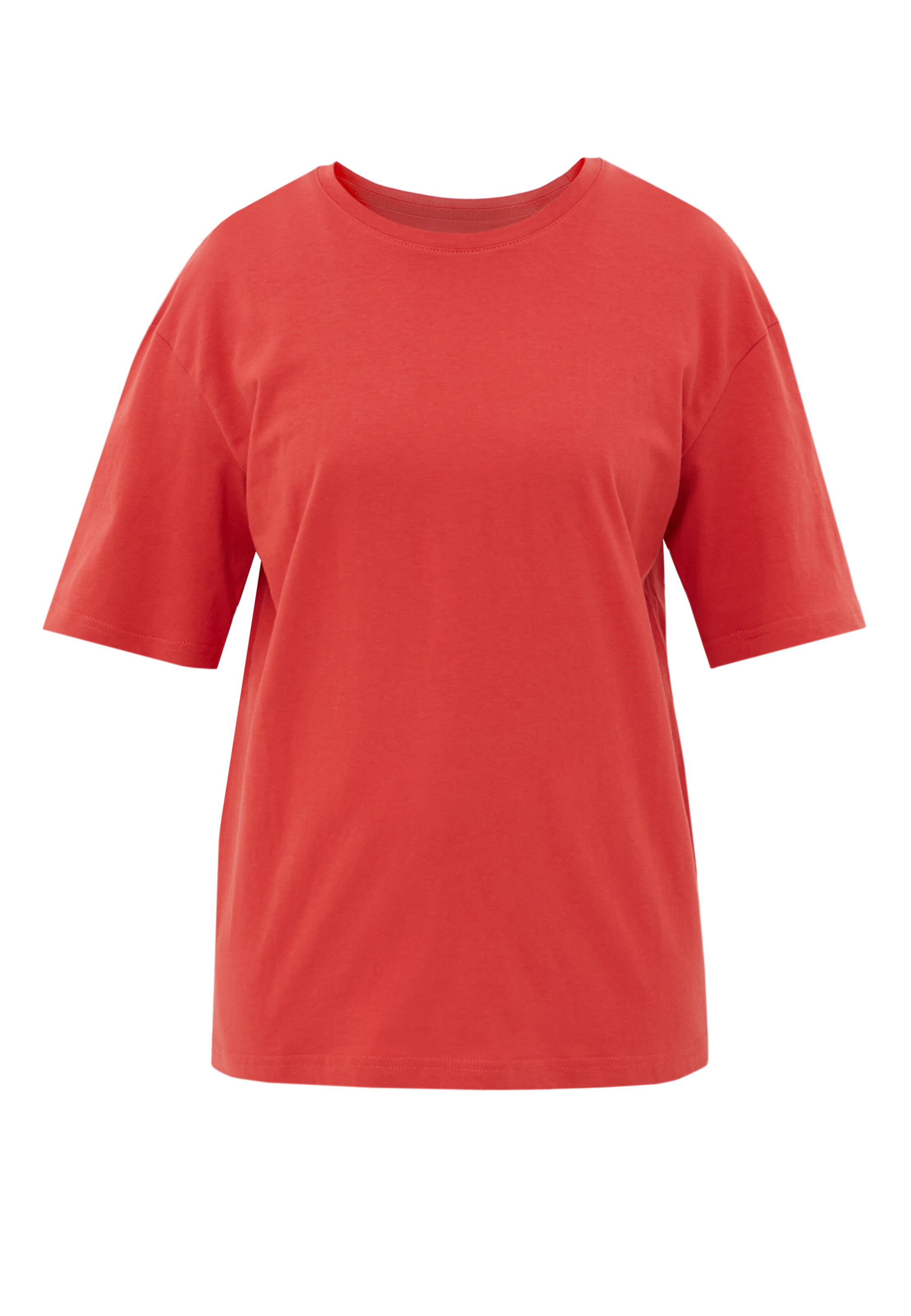 Finn Flare Rundhals-Shirt 'Basic' in Rot: Vorderseite