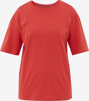 Finn Flare Rundhals-Shirt 'Basic' in Rot: Vorderseite