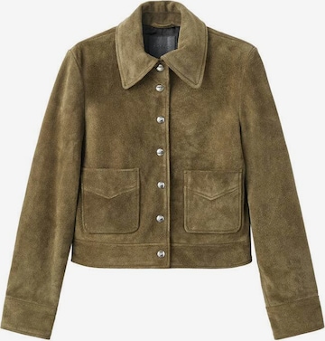 MANGO Between-Season Jacket in Green: front
