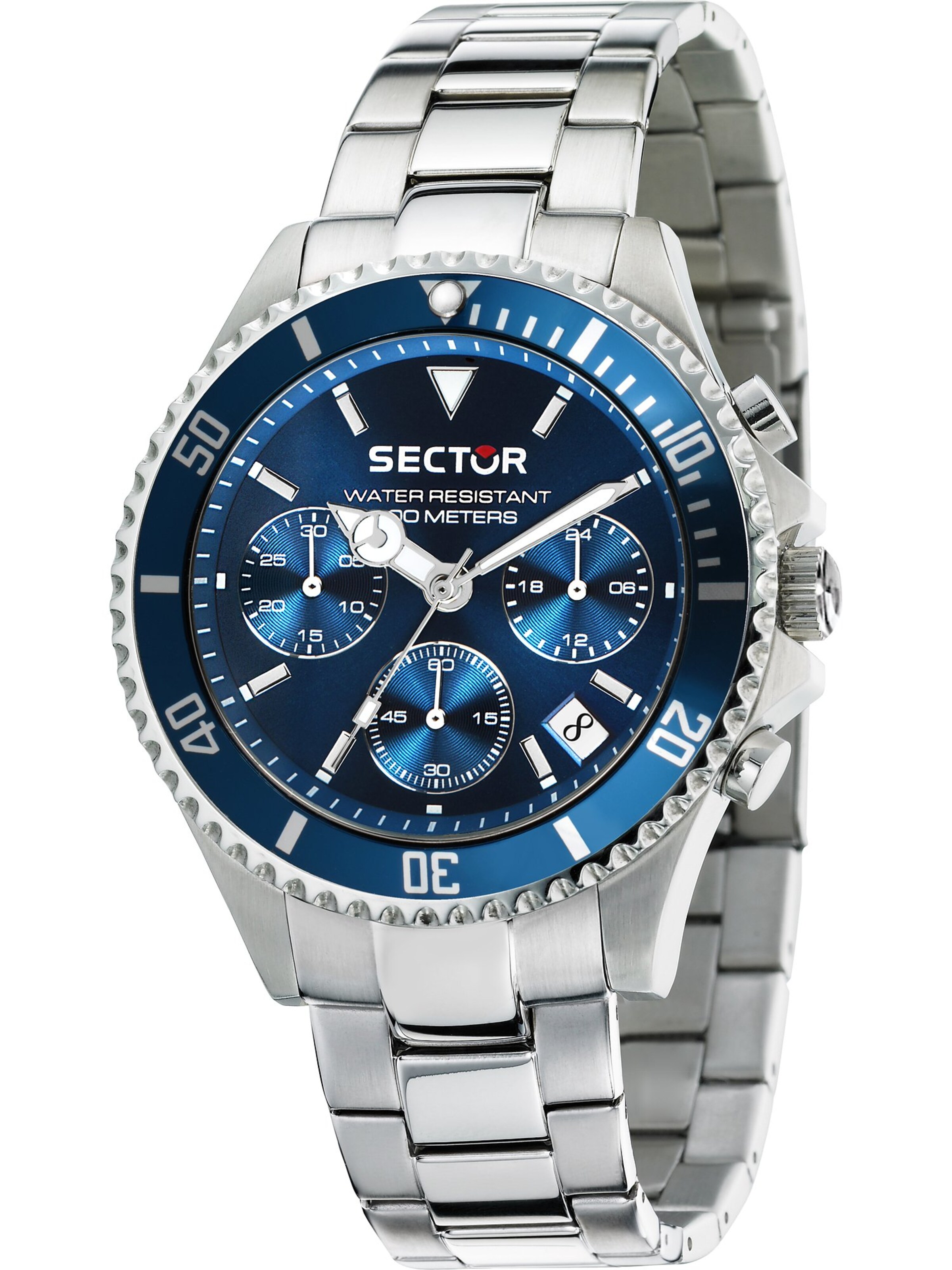 SECTOR Analog Watch in Silver: front