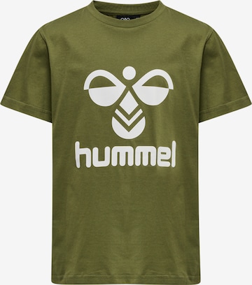 Hummel Shirt in Groen: voorkant