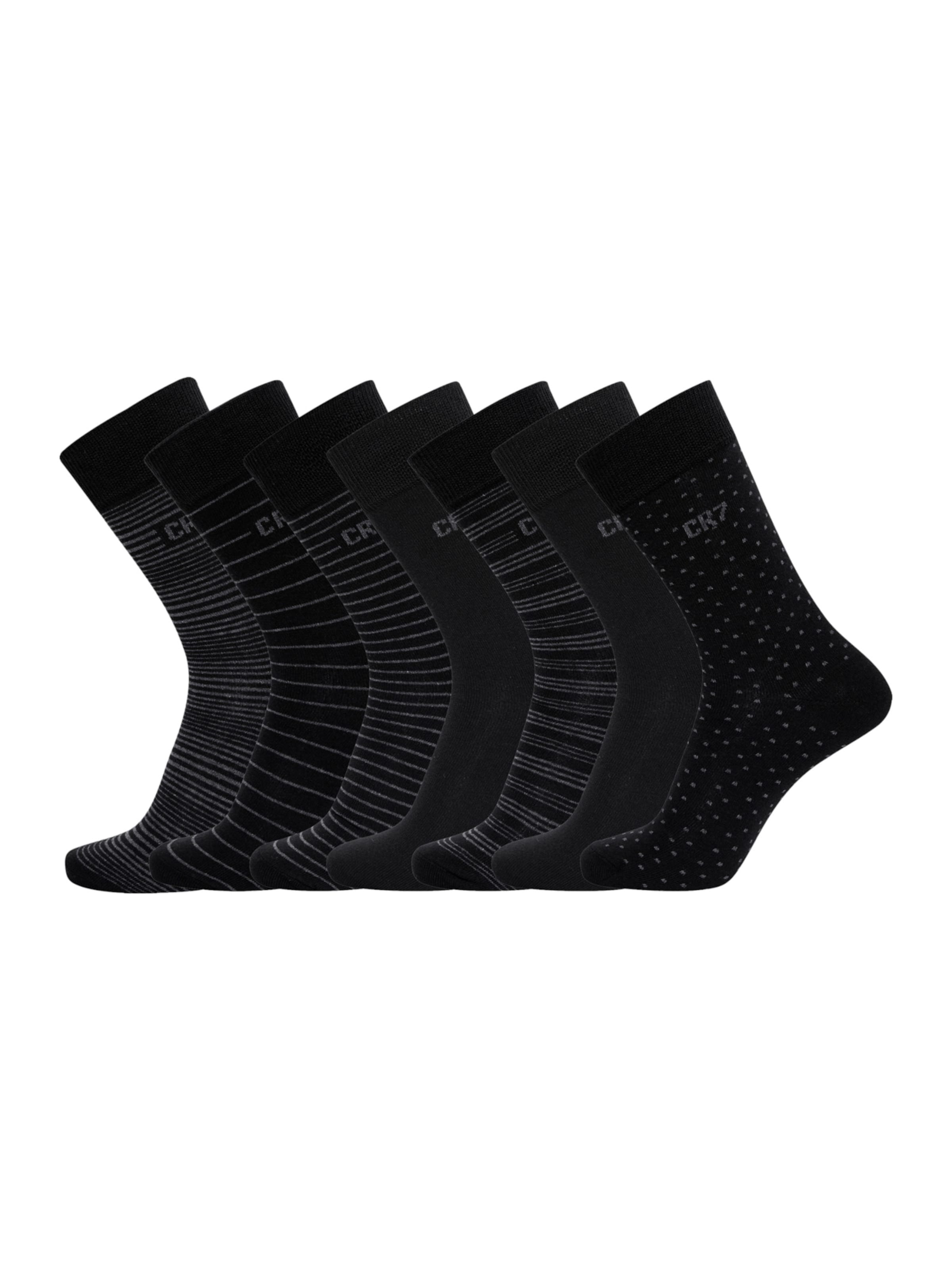 melns CR7 - Cristiano Ronaldo Zeķes: no priekšpuses