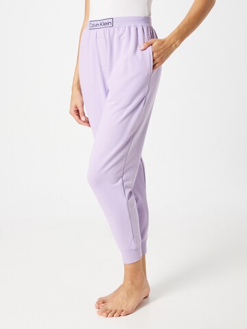Calvin Klein Underwear Tapered Pajama Pants in Purple: front