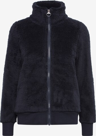 Oxmo Fleece jas 'Anneka' in Zwart: voorkant