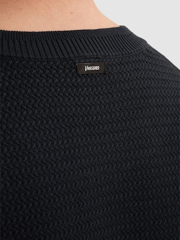 T-Shirt 'T-shirt in cotton/modal with texture' VANGUARD en bleu