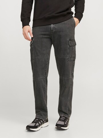 regular Jeans cargo 'JJIEddie JJWade' di JACK & JONES in nero: frontale