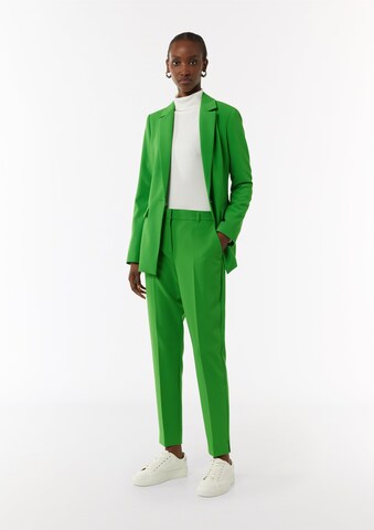 Regular Pantalon à plis COMMA en vert