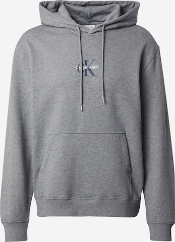 Calvin Klein JeansSweater majica - siva boja: prednji dio