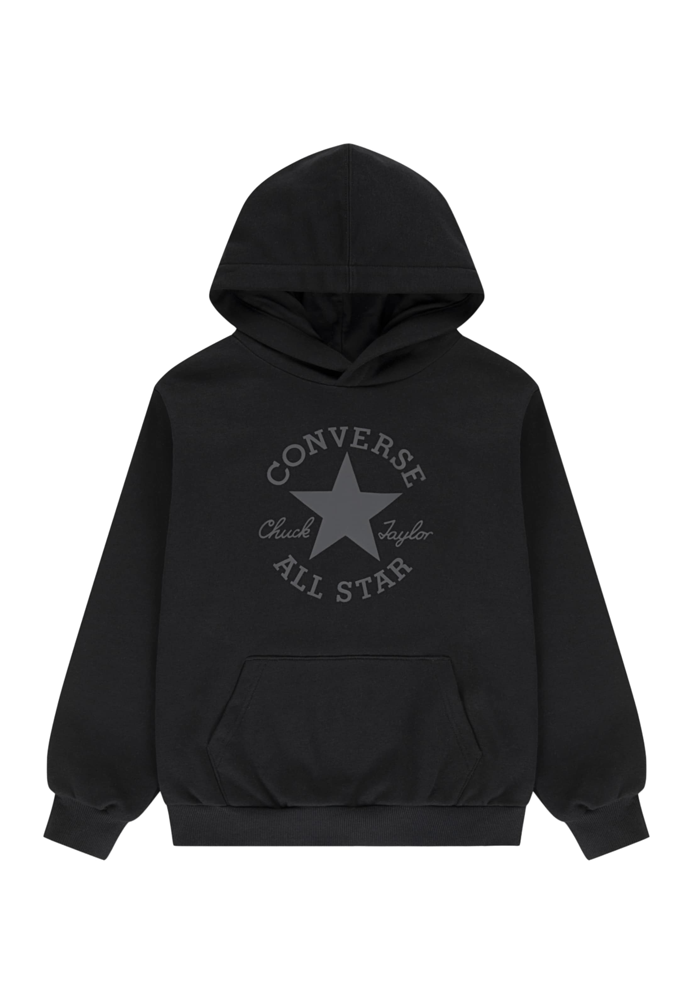 CONVERSE Sweatshirt 'CHUCK' in Schwarz: Vorderseite