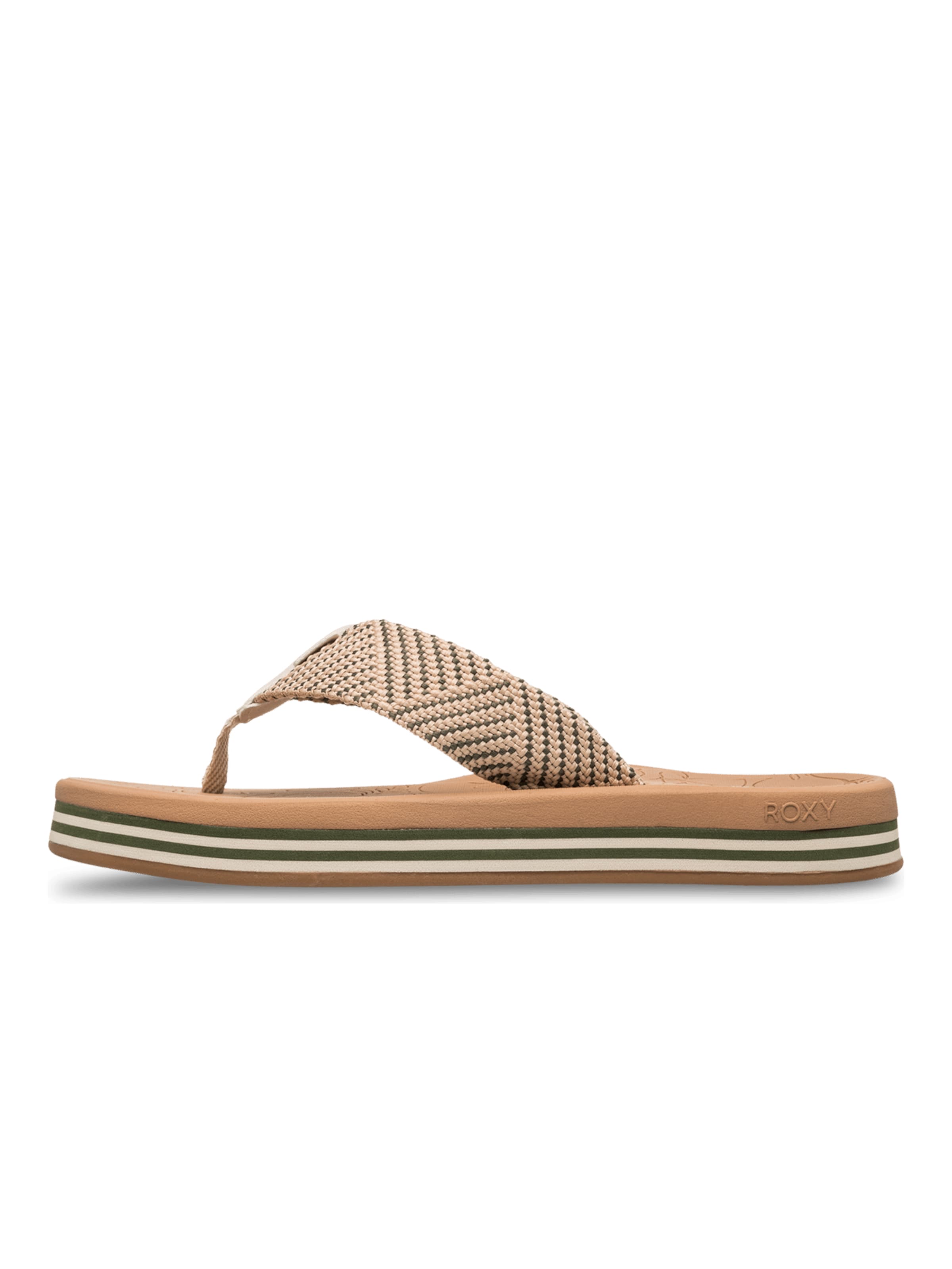 ROXY Zehentrenner 'Colbee Hi' in Grün: Vorderseite