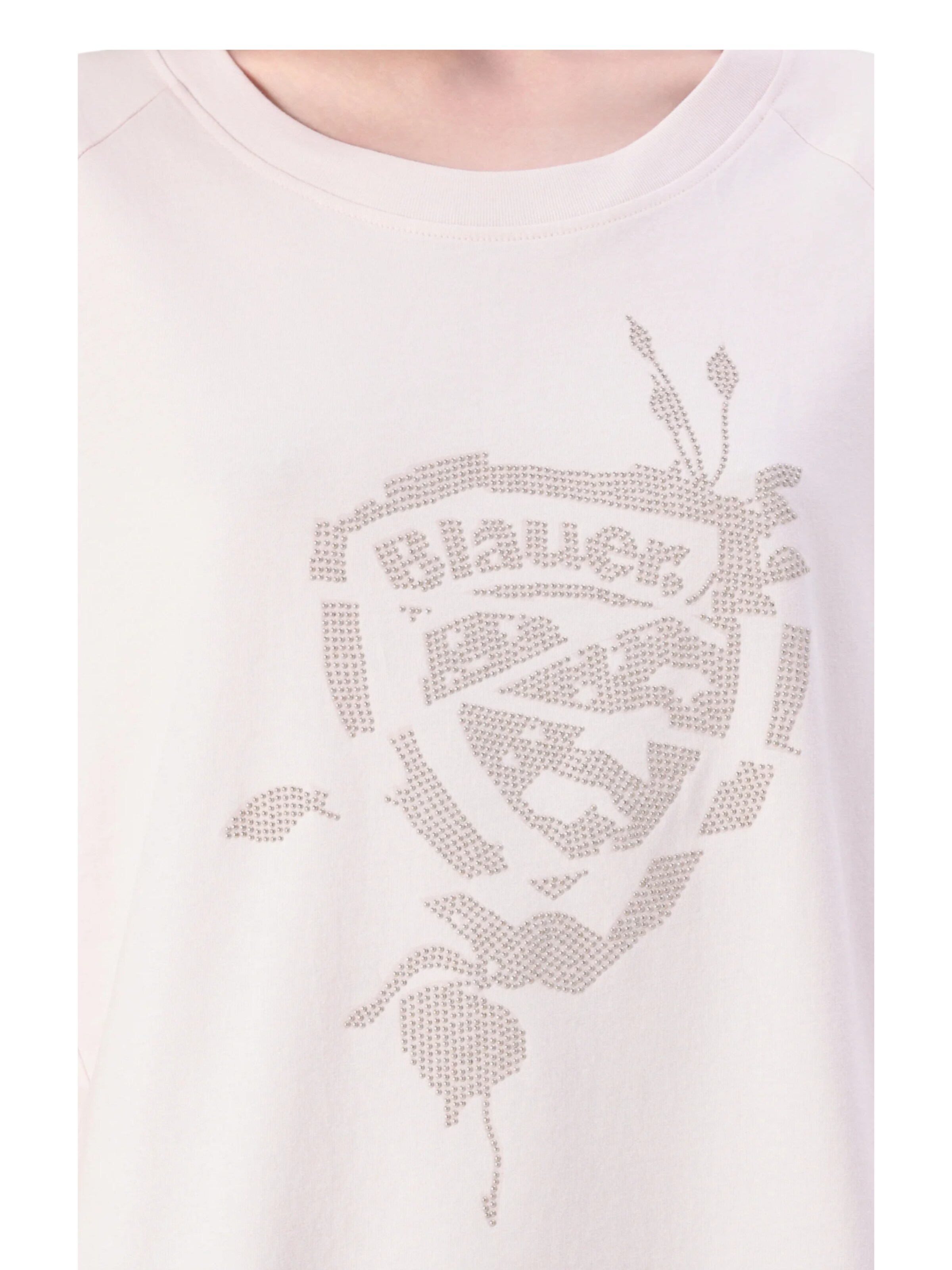 Blauer Shirt in Roze