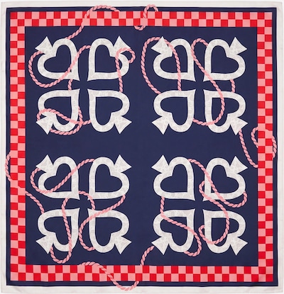 Kamila Šikl Scarf i One Size i blå / röd / vit, Produktvy