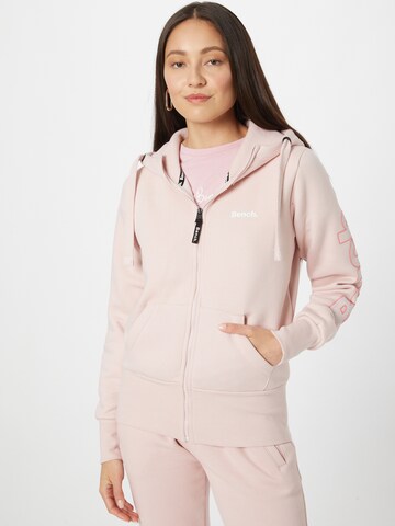 BENCH Sweatjacke 'PHINA' in Pink: predná strana