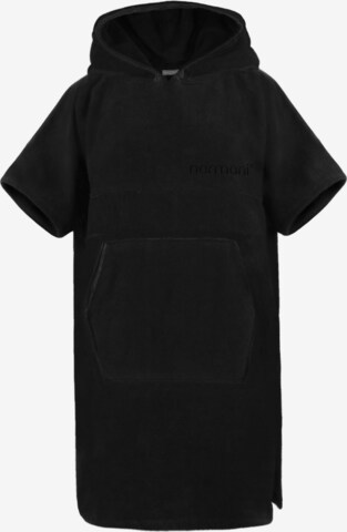 normani Short Bathrobe in Black: front