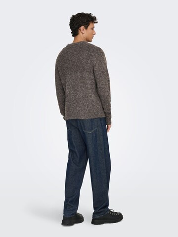 Only & Sons Sweater 'ONSHale' in Brown
